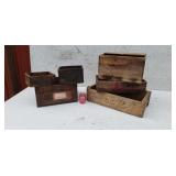 Old wood boxes