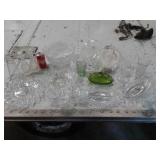GLASSWARE INCLUDING GREEN DEPRESSION