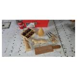 Wood carving set with how to books.