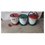 3  Old Texaco oil & grease  5 gallon buckets 4