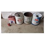 Old oil and gas advertising cans.