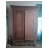 OAK KNOCKDOWN WARDROBE-not contents