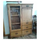 ANTIQUE DROP FRONT SECRETARY DESK/BOOKCASE