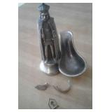 10k. GOLD PIN, STERLING & PIPE HOLDER