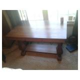 ANTIQUE OAK LIBRARY TABLE