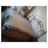 KING SZ. BED-some stains
