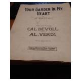 SHEET MUSIC 1923 YOUR GARDEN IN MY HEART