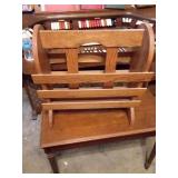 SOLID OAK MAGAZINE RACK