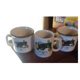 3) JOHN DEERE COFFEE MUGS