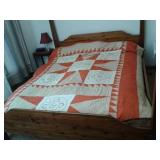 KING SZ. QUILT some stains