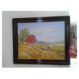 FRAMED WALL ART PAINTING SIGNED