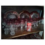 VTG. RUBY RED INDIANA GLASSWARE