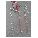 RELIGIOUS ROSARIES sterling silver included
