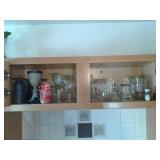 2 CABINETS OF GLASSWARE