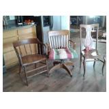 3 Wooden Chairs