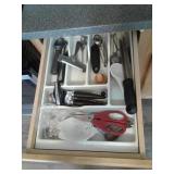 UTENSIL HOLDER & TWO DRAWERS FULL