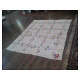 HOMEMADE QUILT has stains