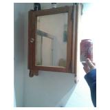 ANTIQUE MEDICINE CABINET MISSING TOWEL BAR