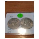 2) 1977 EISENHOWER DOLLARS