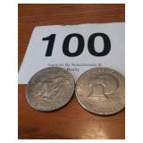 2 EISENHOWER DOLLARS