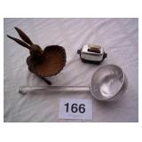 CAST IRON RABBIT SOAP DISH, S & P TOASTER,