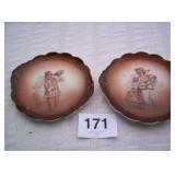 2 OLD DECOR PLATES