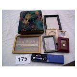 1879 OLD VELVET PHOTO ALBUM, PICTURE FRAMES,