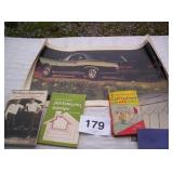 5) OLD GM CAR POSTERS, CARTOON FOR MEN