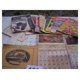 OLD ADVERTISING CALENDARS, BOOKS