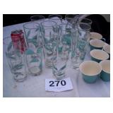 (11) TALL, (2) MED (1) SMALL, (7) COFFEE CUPS