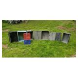Plastic totes & milk crates
