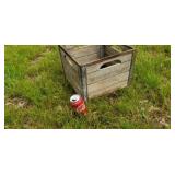 Sunshine Dairy  wood milk crate.