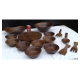 WALNUT SERVING BOWLS: LAZY SUSAN