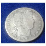 1906-D BARBER SILVER HALF DOLLAR