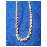 14" STERLING SILVER NECKLACE 17.0GRAMS