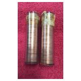 2 Rolls Of  Uncirculated Pennys both 1959D