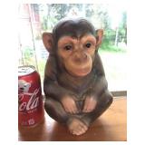 Ceramic Monkey Coin Bank