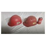 Two Wiseman hard hats.