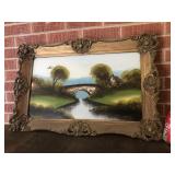 Framed Reverse Glass Painting