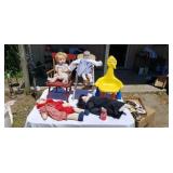 Dolls and doll chairs