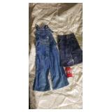 Old kids Lee bib overalls and small pair are kids
