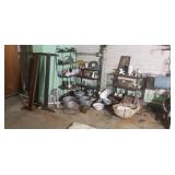 Metal shelving miscellaneous pressure cookers and