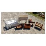 Wicker baby bassinet doll bed dollar cradles