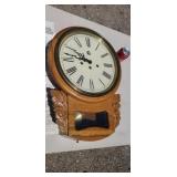Westminister oak wall clock.
