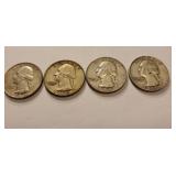 4 1960 Silver Quarters