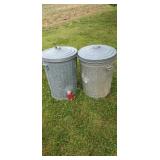 Galvanised Trash Cans