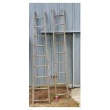 2 9 foot wooden ladders