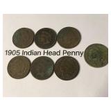 1905 Indian Head Pennies