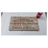 US marine cut plug smoking top part of a wood