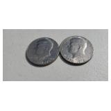 2-Bicentennial 1776-1976 Kennedy Half Dollars
